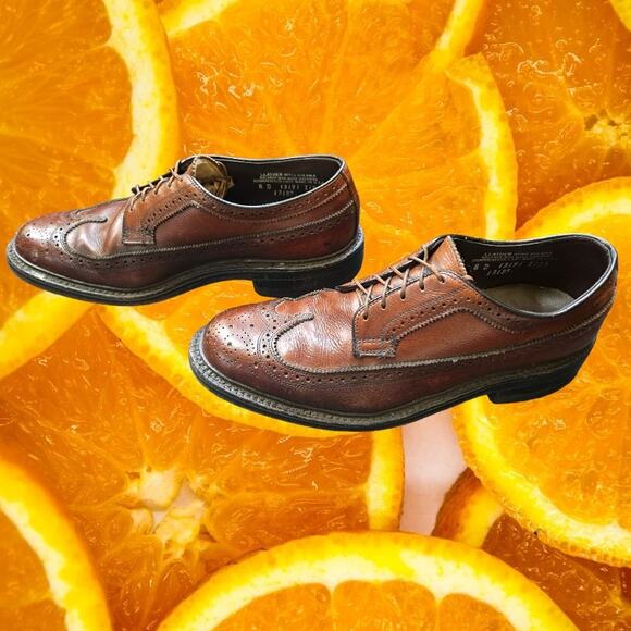 Crown Imperial Brown Leather Oxfords Size 8D - Picture 1 of 10